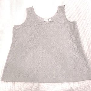 CHICO’s XL Tank (3) Light Gray